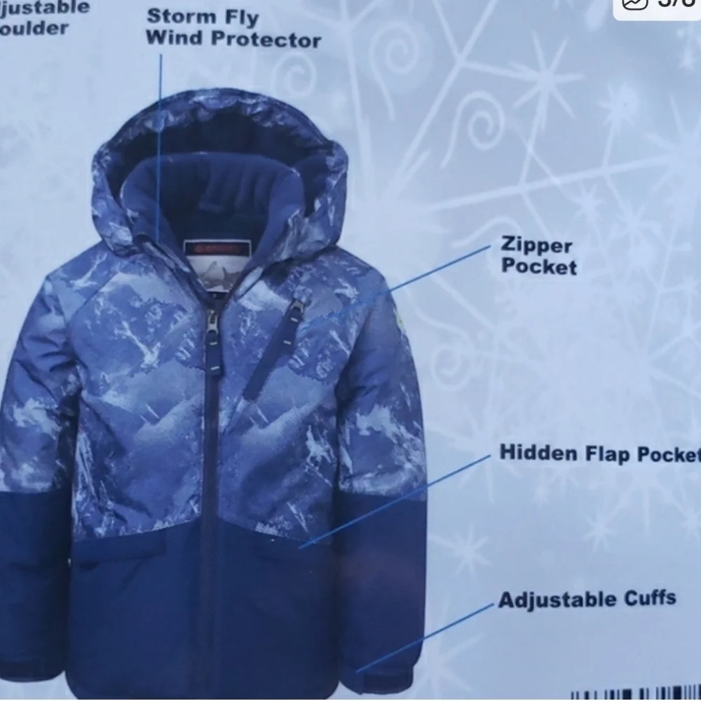 Snozu Blue Winter Jacket and Bib Set